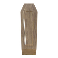 coffin isolated on white