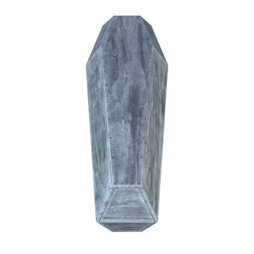 coffin isolated on white