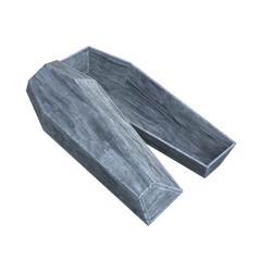 coffin isolated on white