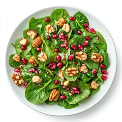 fresh salad of baby spinach leaves