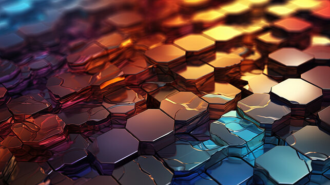 Colorful Abstract Background With Squares And Angled Lines