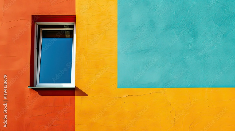 Aufkleber a minimalist design of a building with clean lines and bold geometry.