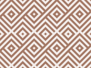 Seamless mocha brown and white grunge african geometric op art pattern vector