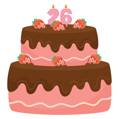 birthday cake and candles