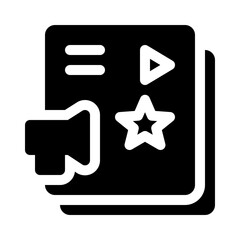Content Marketing glyph icon