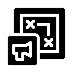 Fototapeta premium Content Strategy glyph icon