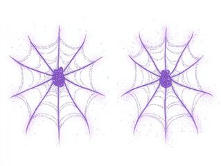 Enchanted Purple Spider Web Design