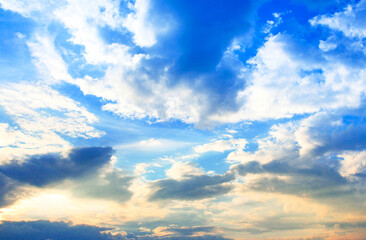 The sky atmosphere in winter.