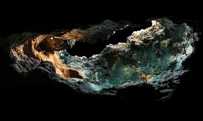 Obraz premium light into the cave. Beautiful Nature Rock.Abstract and surrealistic image of cave with light. revelation and open the door, Holy Bible story concept.