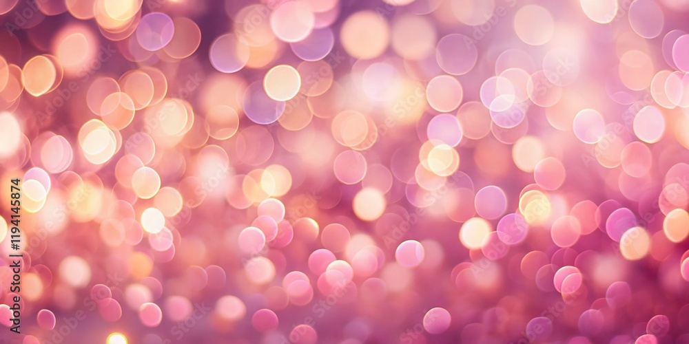 Poster abstract pink bokeh background with soft light, copy space right