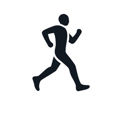Silhouette eines laufenden Menschen – KI generiert