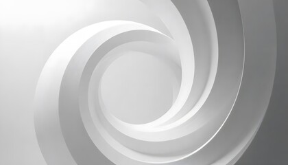 Abstract White Swirl: A 3D Rendering of Intertwined Curves