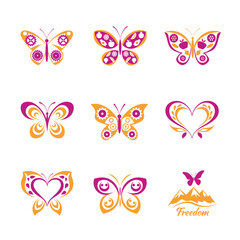 butterfly logo vector design 