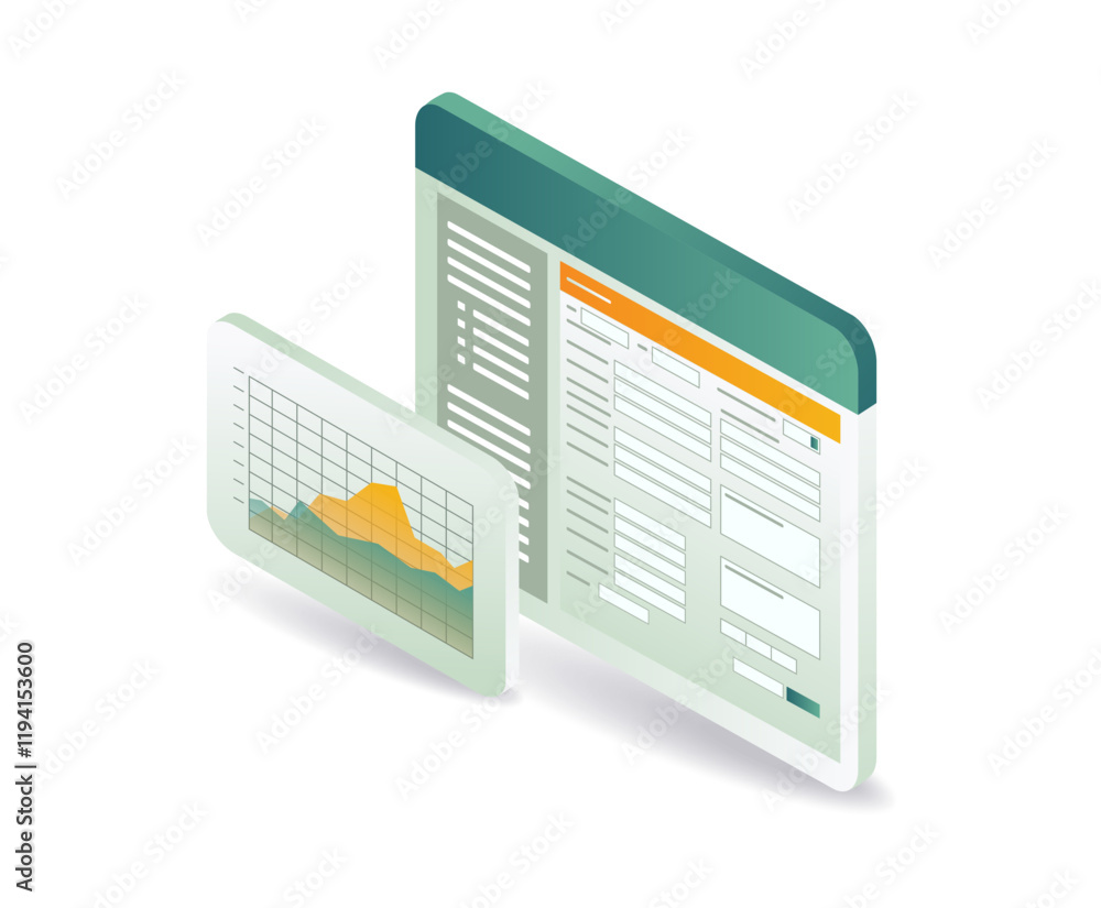 Poster registration form with data analysis window