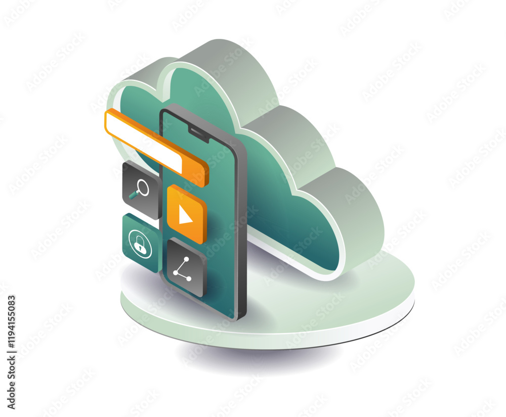 Poster smartphone application data server technology