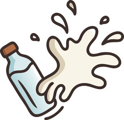 Milk splash and spray realistic transparent set isolated