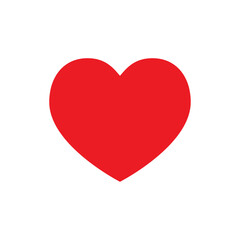 Heart icon in red color for love and care