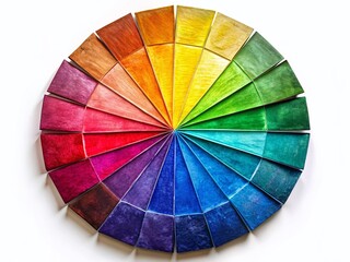 Obraz premium Artistic Color Wheel: 12 Section Circular Design, Left Composition with Copy Space