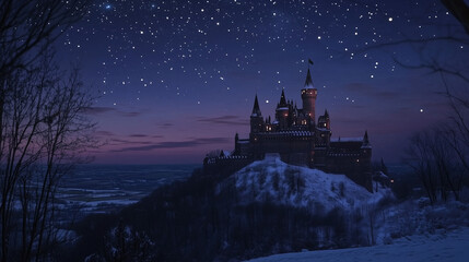 Castle Hohenzollern in Summer at golden hour