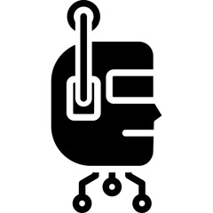 Robotics glyph icon
