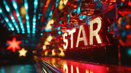 Neon Star Lights: Night Scene