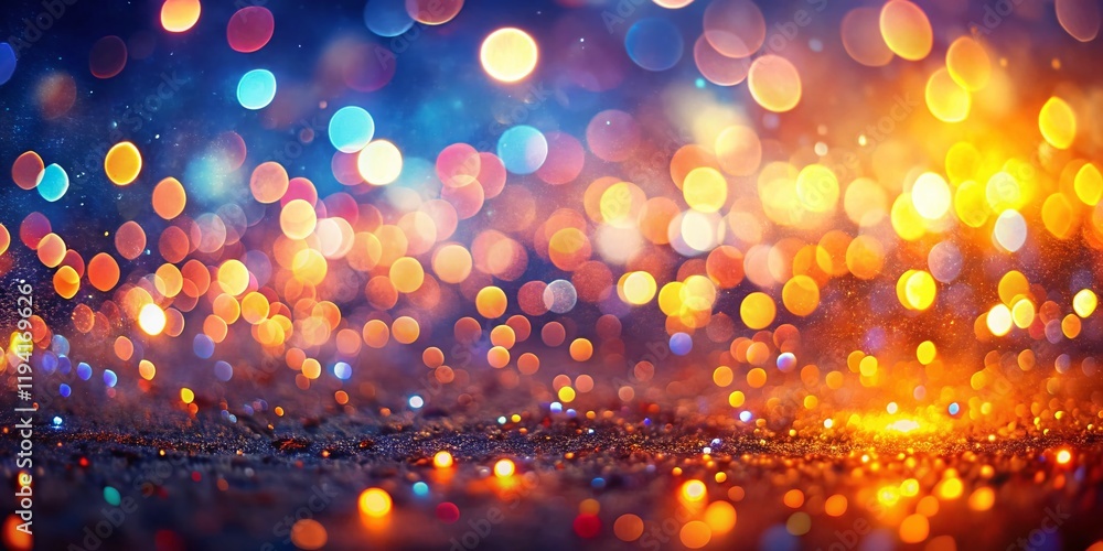 Poster bokeh lights abstract background: soft focus glowing circles and blurred shapes