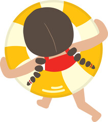 summer break vacation holiday girl Vector illustration