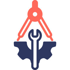 Tools glyph color icon