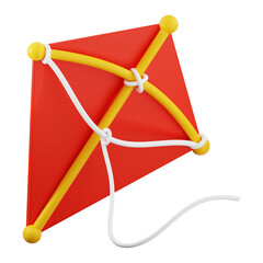 3d Kite Flying icon. Perfect for summer, outdoor, flying, adventure, recreation, fun themes