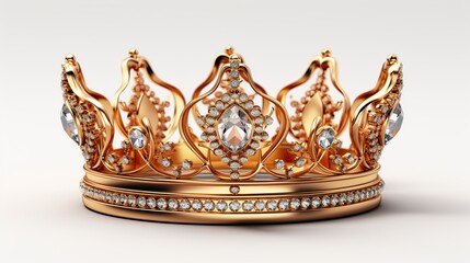 golden crown isolated on white background