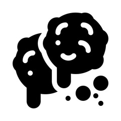 Obraz premium Snowball glyph icon