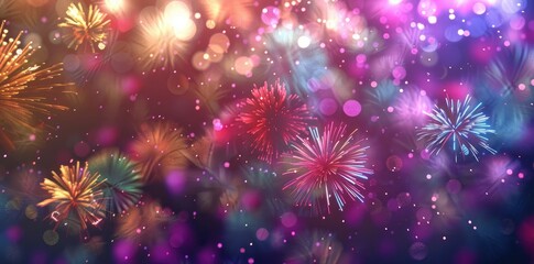 Fototapeta premium colorful fireworks background