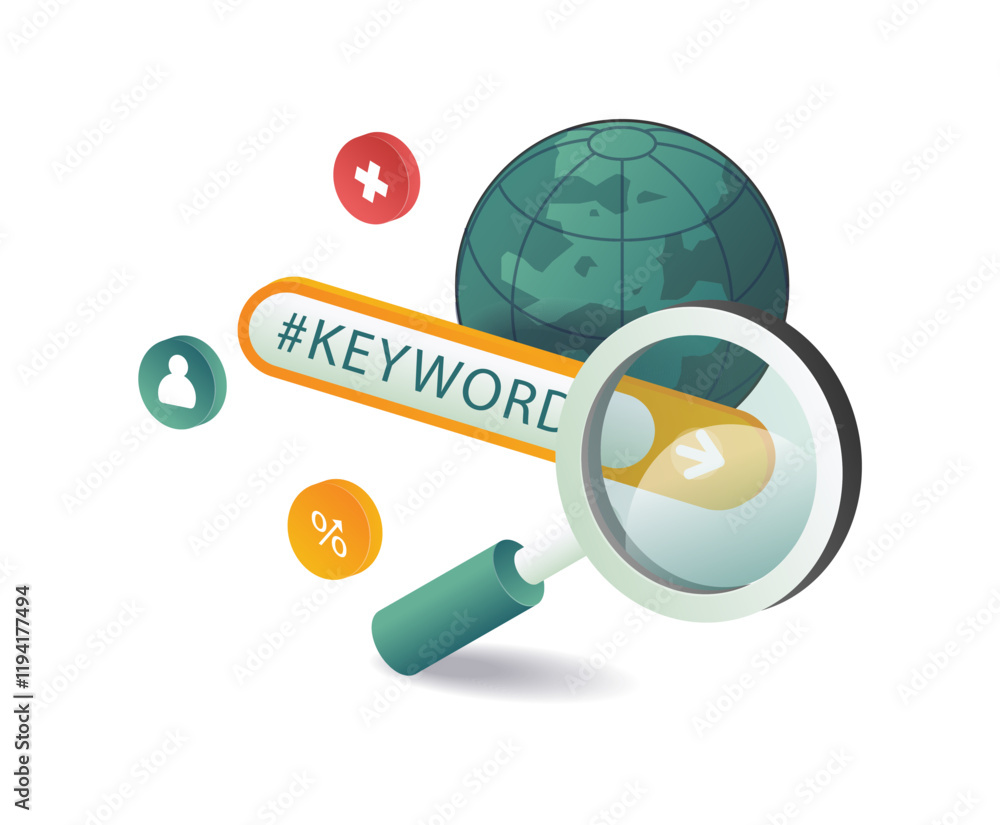 Poster finding the best keywords in search engines