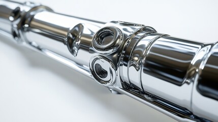 High-quality metal pipes with a polished finish isolated on a white background perfect for industrial and engineering stock