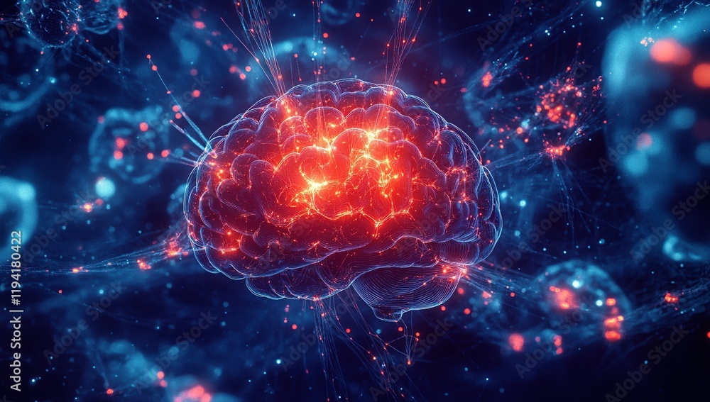 Poster human brain: exploring neural pathways, cognitive functions, and neurological processes with stunnin