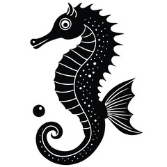 Obraz premium seahorse floating upright