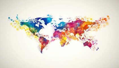 Fototapeta premium Stylized world trade routes merging into a digital hub concept, Economy, Spending globalization