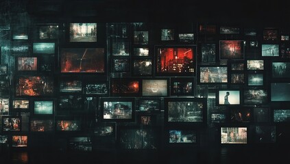 Urban Night Scenes: A Digital Collage of Cityscapes, Showing Diverse Locations and Atmospheric Nightscapes, Featuring Distinctive Visual Styles.