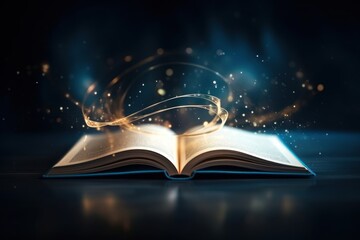 Abstract background book publication illuminated.