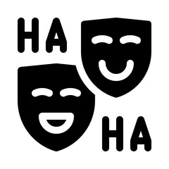 Theater mask glyph icon