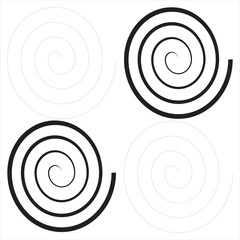 Swirl material of uniform width Vector illustration.