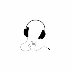 headphones on white background