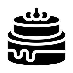 cake glyph icon