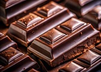 Dark Chocolate Background: Macro Photography of Rich, Cracked Texture