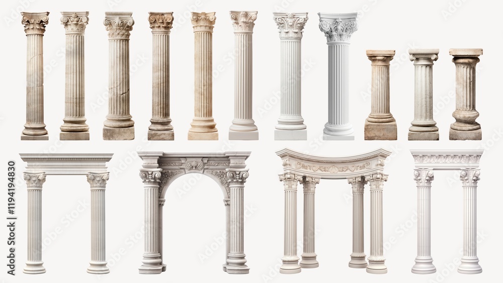 Poster column architecture element set