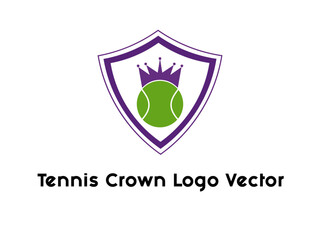 Tennis Crown Logo Vector