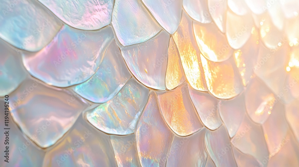Poster iridescent pastel scale texture background soft light shimmering elegant design