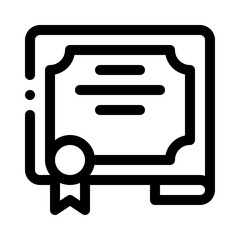 Certificate line icon