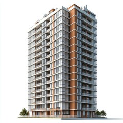 Modern Highrise Apartment Building: Luxury Residential Complex in the City