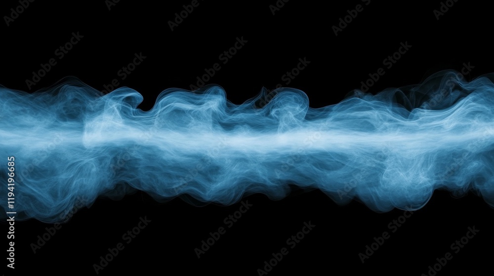 Poster A vibrant blue streak glows and flows horizontally across a dark backdrop, creating a laser-like effect and leaving space for added text or designs